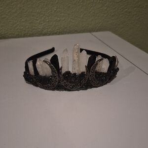 Black Crystal Moon Headband - Ren Fair